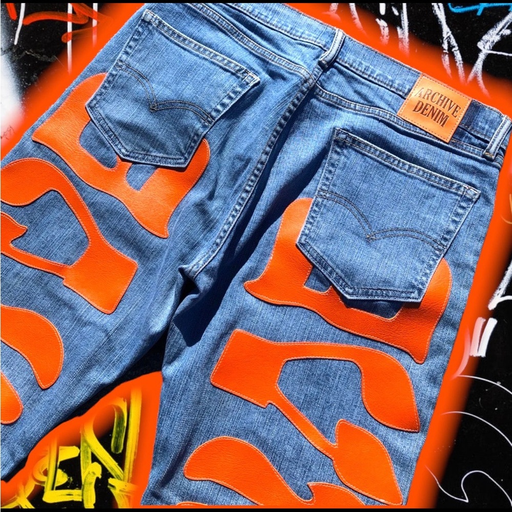 A.D.S Orange Script Denim - image 2